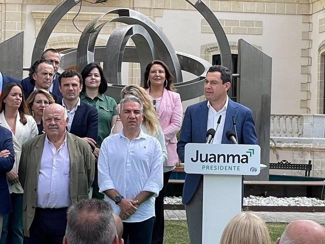 Juan Manuel Moreno, el pasado fin de semana en un acto en Jerez. 