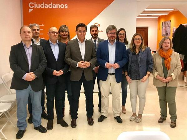 Los candidatos de Ciudadanos, este jueves.