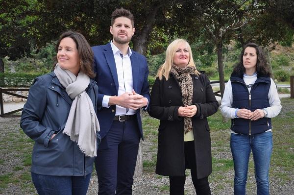 Las candidatas del PP, en Lanjarón.