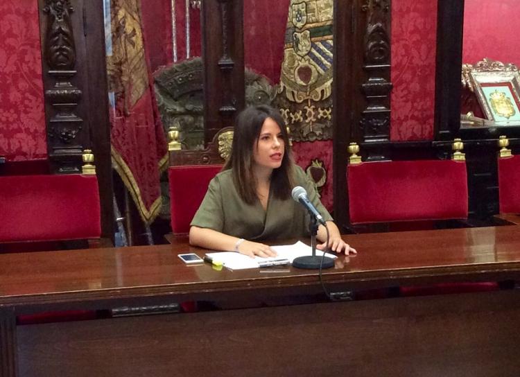 Lorena Rodríguez, en rueda de prensa.