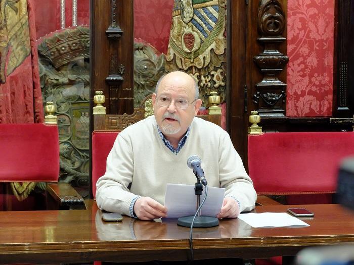 Luis de Haro-Rossi en una rueda de prensa en el Ayuntamiento.