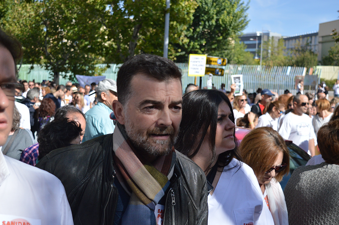 Antonio Maíllo, este domingo en la manifestación.