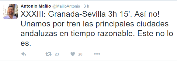 Uno de los tuits del líder de IU Andalucía.