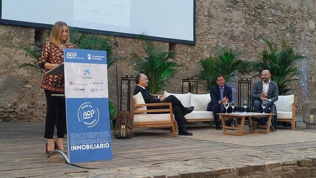 Marifrán Carazo, en el encuentro inmobiliario en Málaga. 