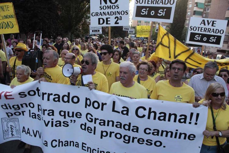 Cuenca, en una manifestación de la Marea Amarilla.