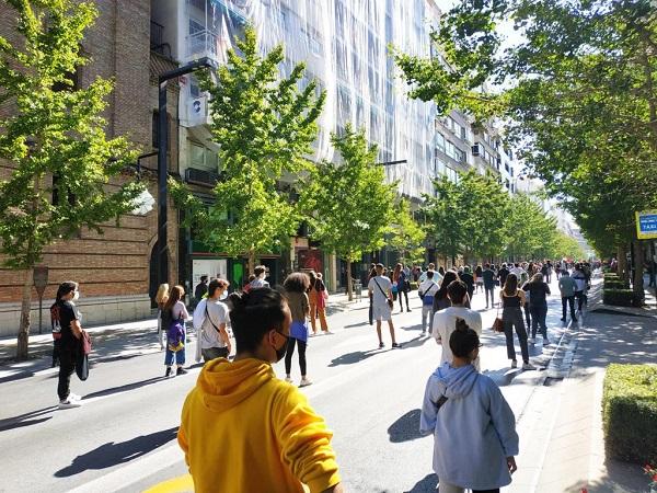 Manifestación de universitarios el pasado viernes.