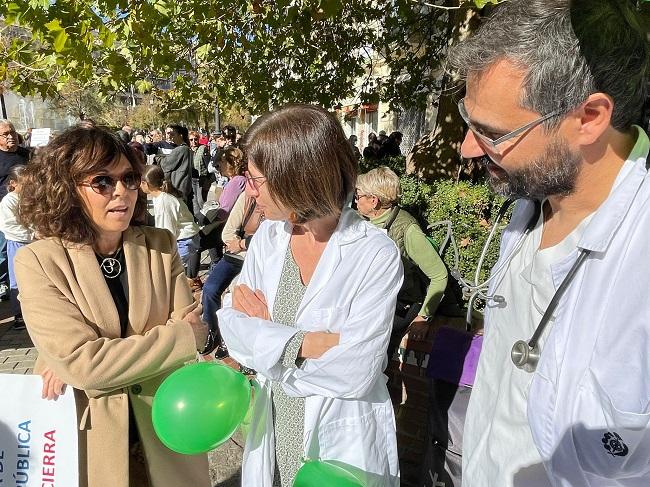 María Ángeles Prieto, en la concentración en defensa de la sanidad pública del pasado sábado.