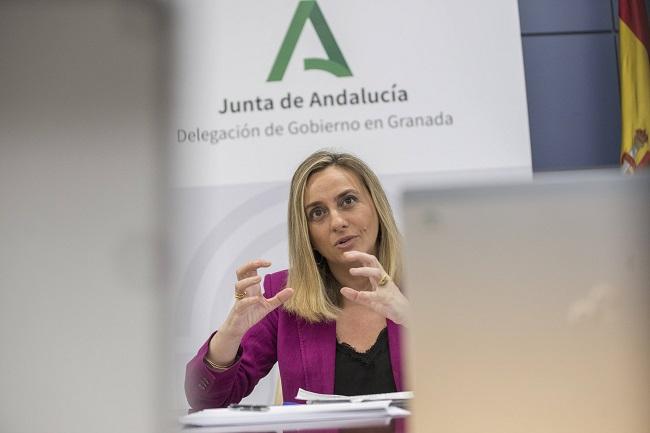 Marifrán Carazo en la Delegación de la Junta en Granada. Marifrán Carazo en la Delegación de la Junta en Granada.