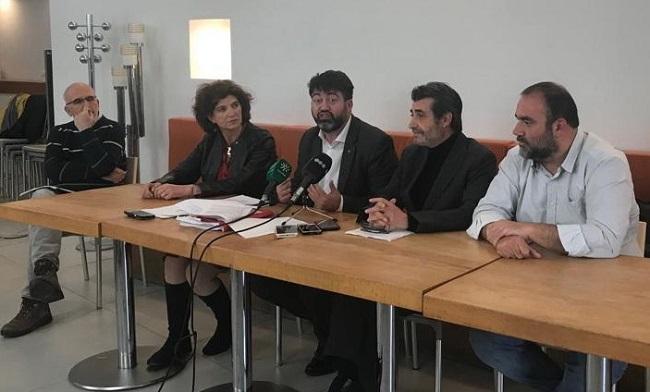 Sánchez Mato, en rueda de prensa junto a Cambril, Puentedura y Cabrerizo.
