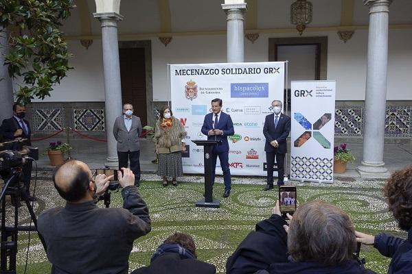 El alcalde, en la presentación de la plataforma de mecenazgo.