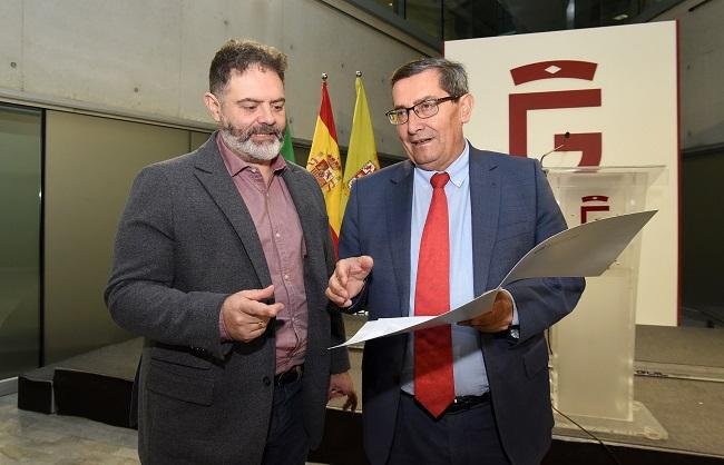 El presidente de la Diputación y el diputado de Economía, este viernes.