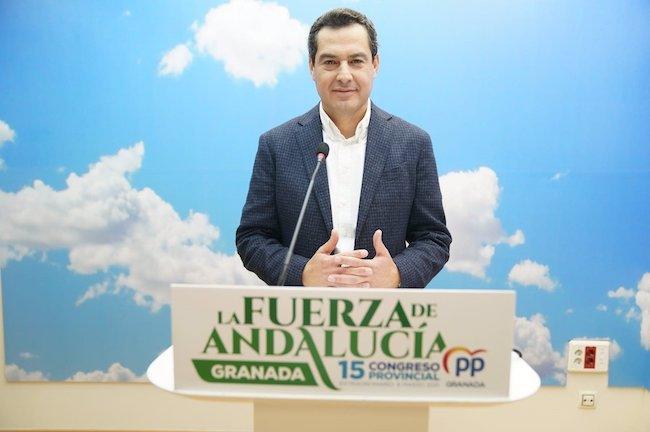 El presidente del PP-A y de la Junta de Andalucía, Juan Manuel Moreno.
