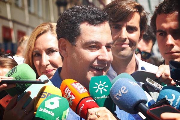 Juan Manuel Moreno, en Málaga. Juan Manuel Moreno, en Málaga.