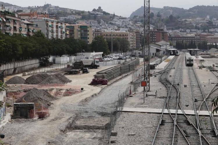 Obras en la estación de tren para adecuarla a la llegada del AVE.