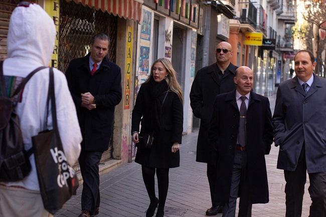 Javier Ortega Smith y otros representantes de Vox, el pasado 2 de enero en Granada.