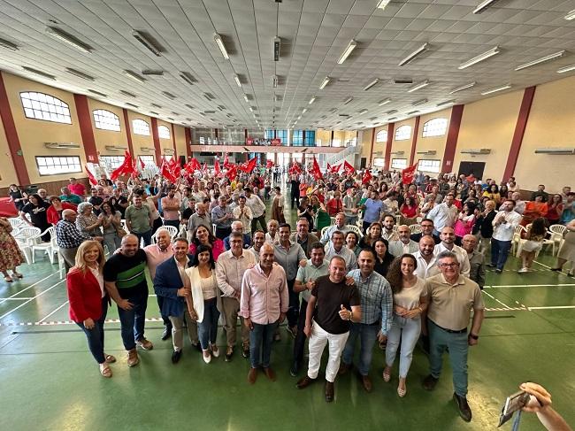 López,Entrena y Cuenca, junto al candidato socialista de Cijuela y del área metropolitana.