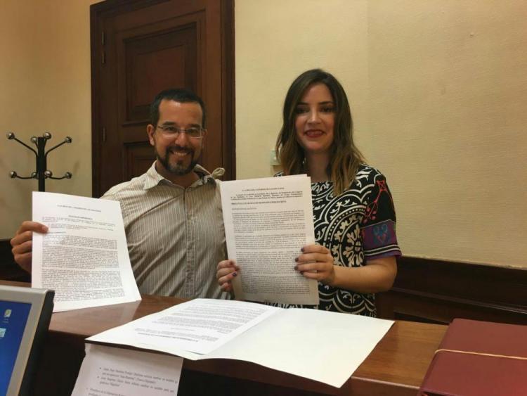 Sergio Pascual y Ana Terrón, en el Congreso.