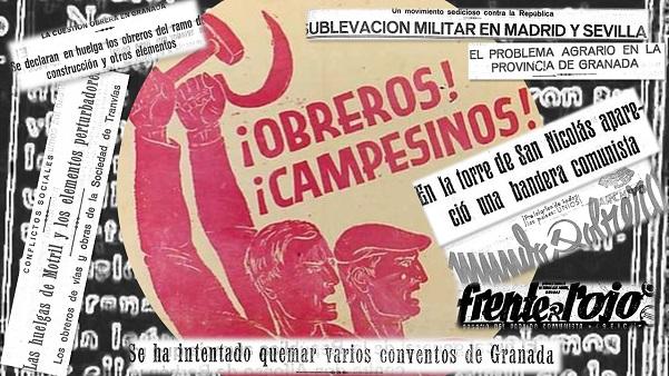 Composición a partir del cartel electoral del PCE para las elecciones de 1933.