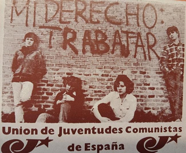 Cartel de la Unión de Juventudes Comunistas de España.