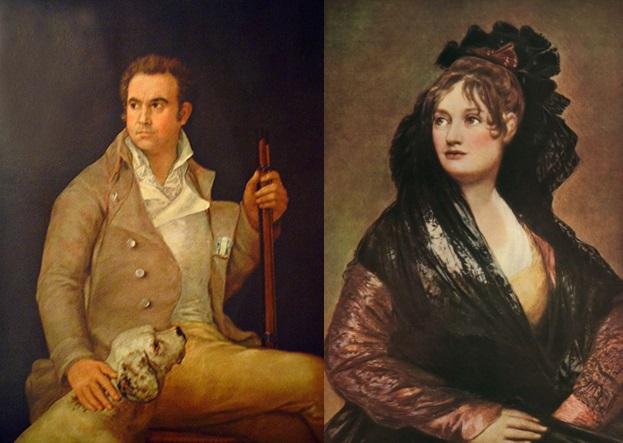 Retratos del matrimonio Antonio Porcel e Isabel de los Cobos, por Goya (1806), que recalaron en el Carmen de Peña Partida a principios del XIX.