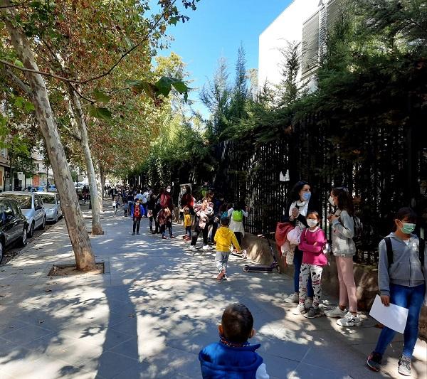 Imagen de archivo de una de las protestas por falta de comedor escolar.