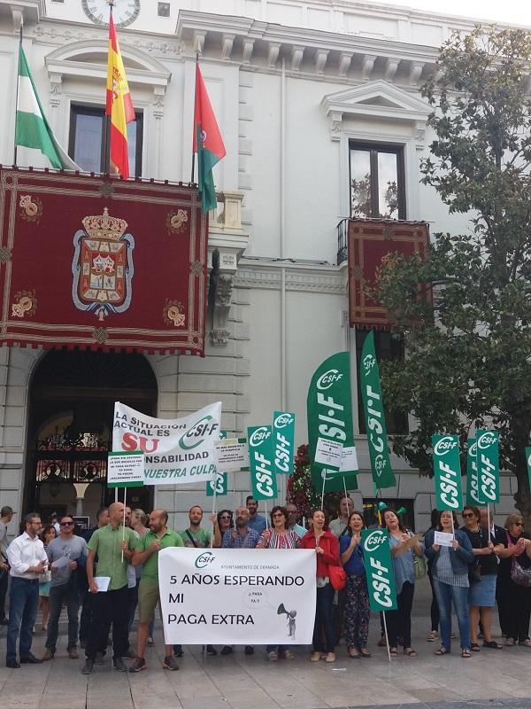 Imagen de una de las concentraciones de CSIF. Imagen de una de las concentraciones de CSIF.