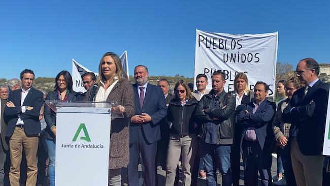 Marifrán Carazo, en la reapertura del puente.