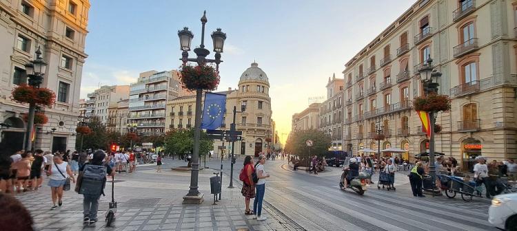 Puerta Real este viernes por la tarde. 