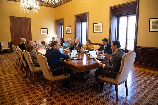 Imagen de la primera reunión del Consejo de Gobierno en San Telmo, el pasado febrero.