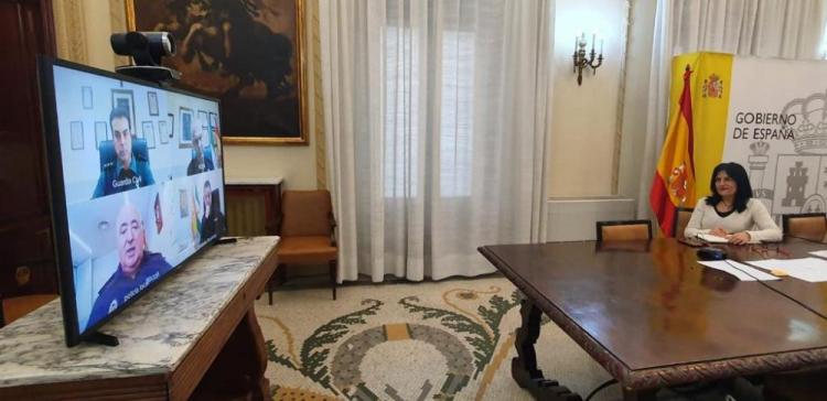 Imagen de una de las reuniones de coordinación policial. Imagen de una de las reuniones de coordinación policial.