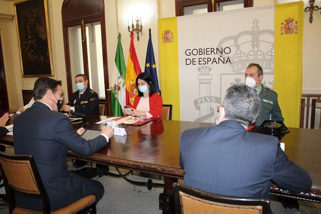 La subdelegada del Gobierno y el alcalde de Granada en la reunión.