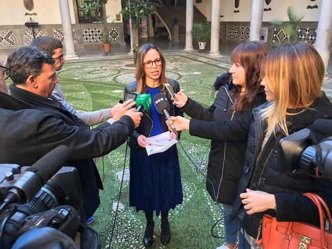Rocío Díaz atiende a los medios este miércoles. Rocío Díaz atiende a los medios este miércoles.
