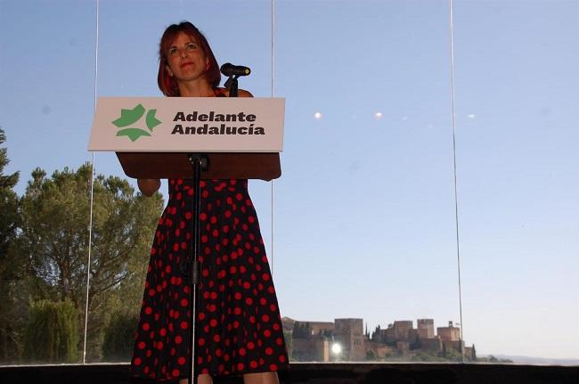 Teresa Rodríguez, este sábado en Granada. 