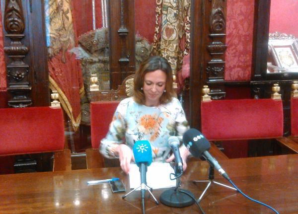 Rocío Díaz, en rueda de prensa.