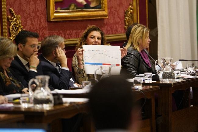 Raquel Ruz, en el pleno de este viernes. 