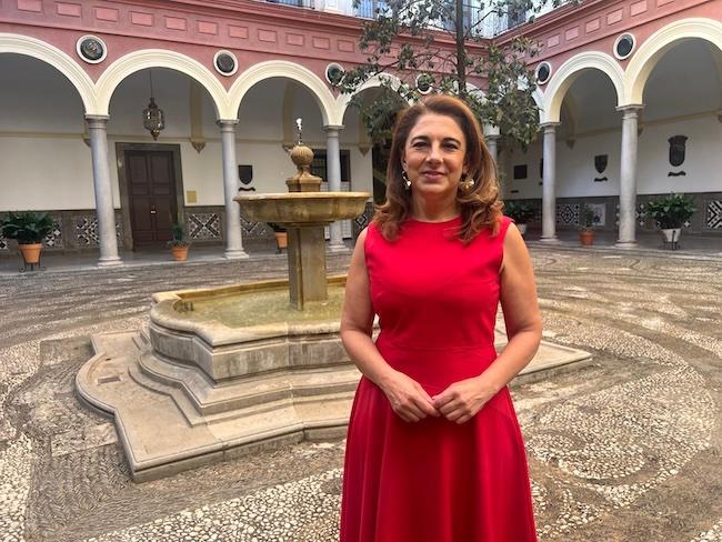 Raquel Ruz, este martes, en el Ayuntamiento de Granada.