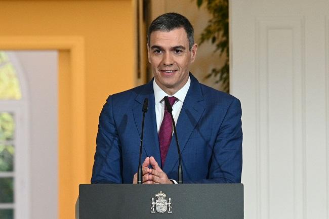 Pedro Sánchez en su comparecencia de este miércoles.