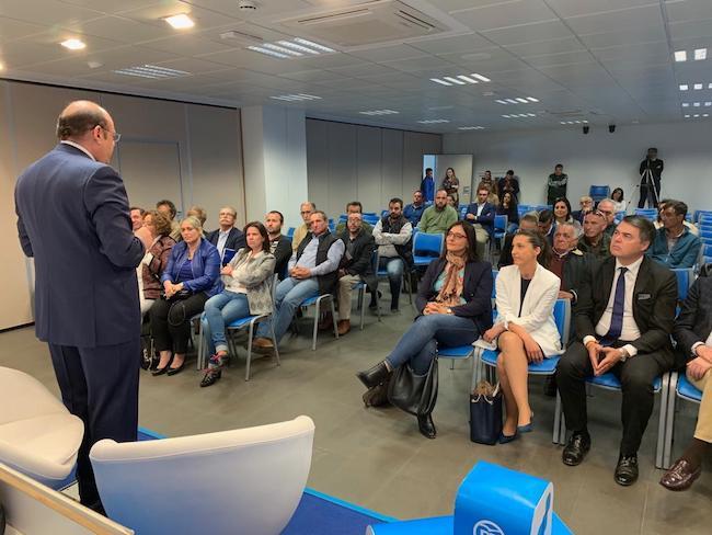 Sebastián Pérez, en la convención rural del partido.