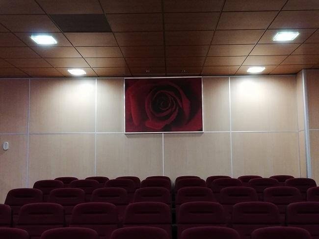 Salón de actos de la sede provincial socialista.