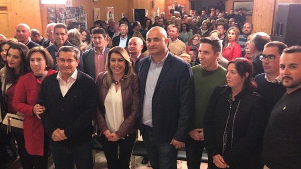 Susana Díaz en la presentación de la candidatura de Jorge Guerrero, en Alhama.