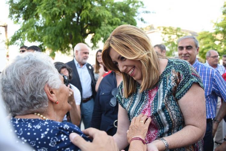 Susana Díaz en Granada, en la última campaña electoral.