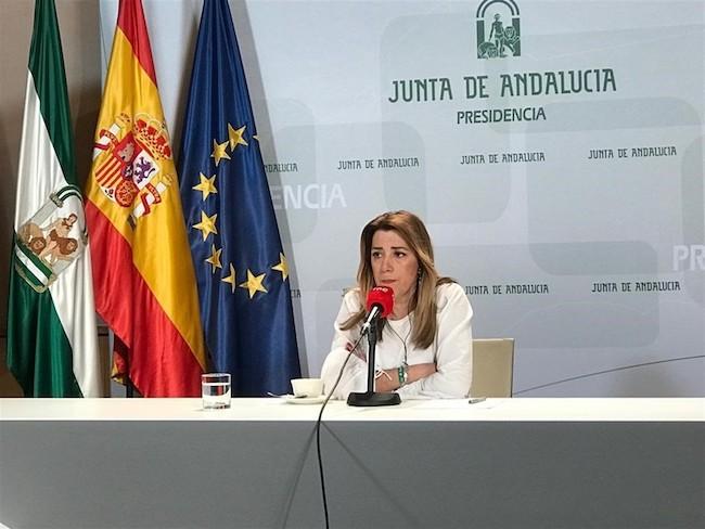 Susana Díaz, en una entrevista en RNE. Susana Díaz, en una entrevista en RNE.
