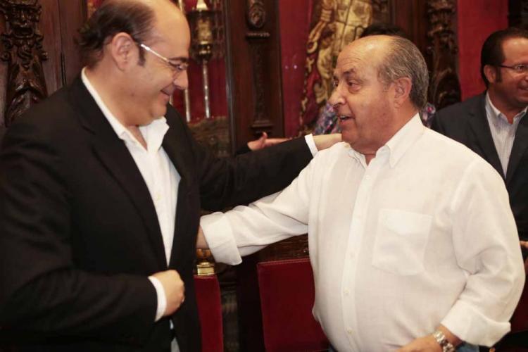 Sebastián Pérez y Torres Hurtado cuando gobernaban el Ayuntamiento.