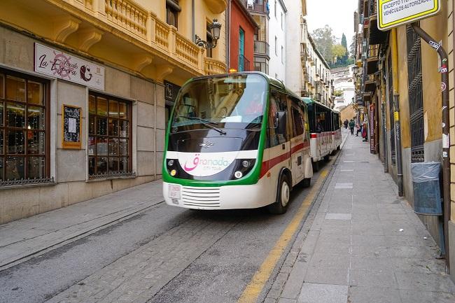El tren turístico a su paso por Gomérez.
