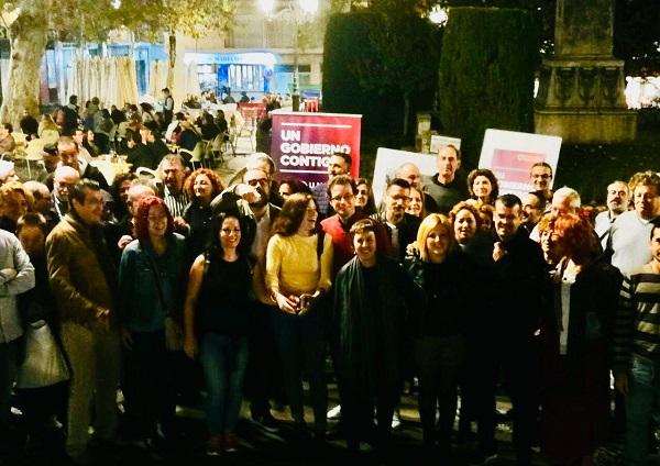 Foto de familia de la candidatura de Unidas Podemos. Foto de familia de la candidatura de Unidas Podemos.