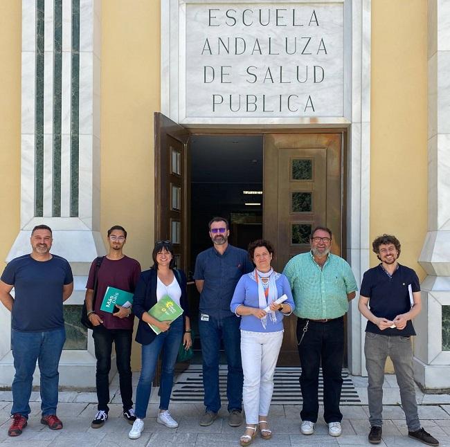 Visita de los representantes de lac andidatura de 'Por Andalucía' a la EASP.