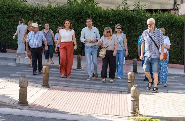 Los socialistas en la calle Pepita Bustamente.
