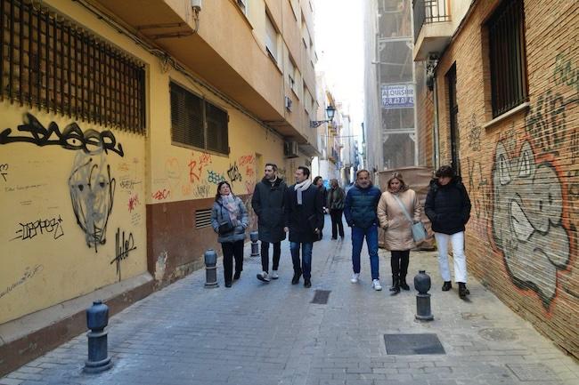 Los socialistas en la zona del Boquerón.