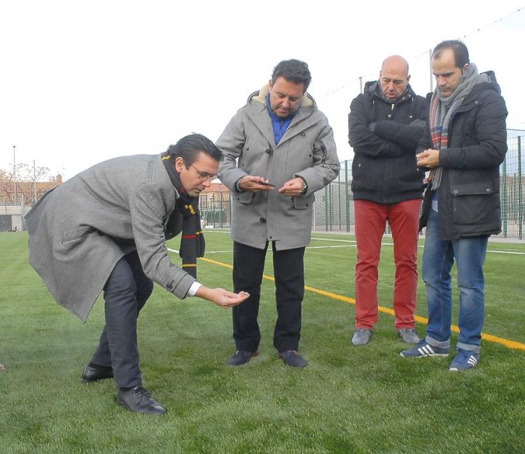 Cuenca, este martes en una visita al polideportivo de La Chana.