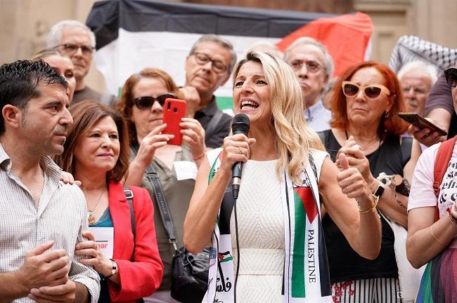 olanda Díaz, este jueves en Las Pasiegas.